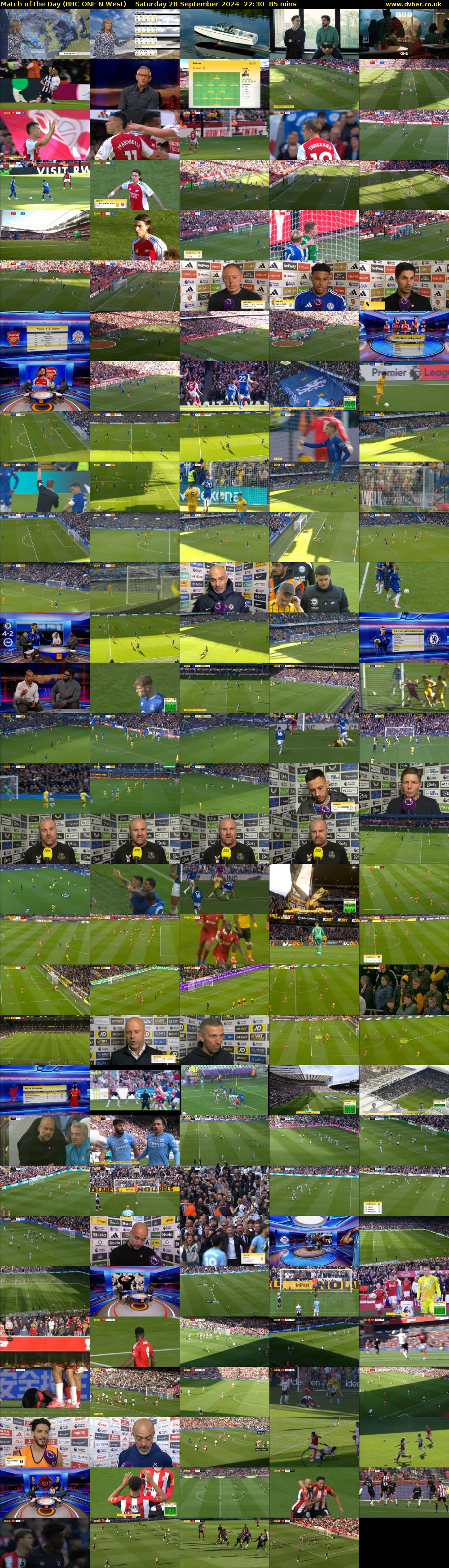 Match of the Day (BBC ONE N West) Saturday 28 September 2024 22:30 - 23:55
