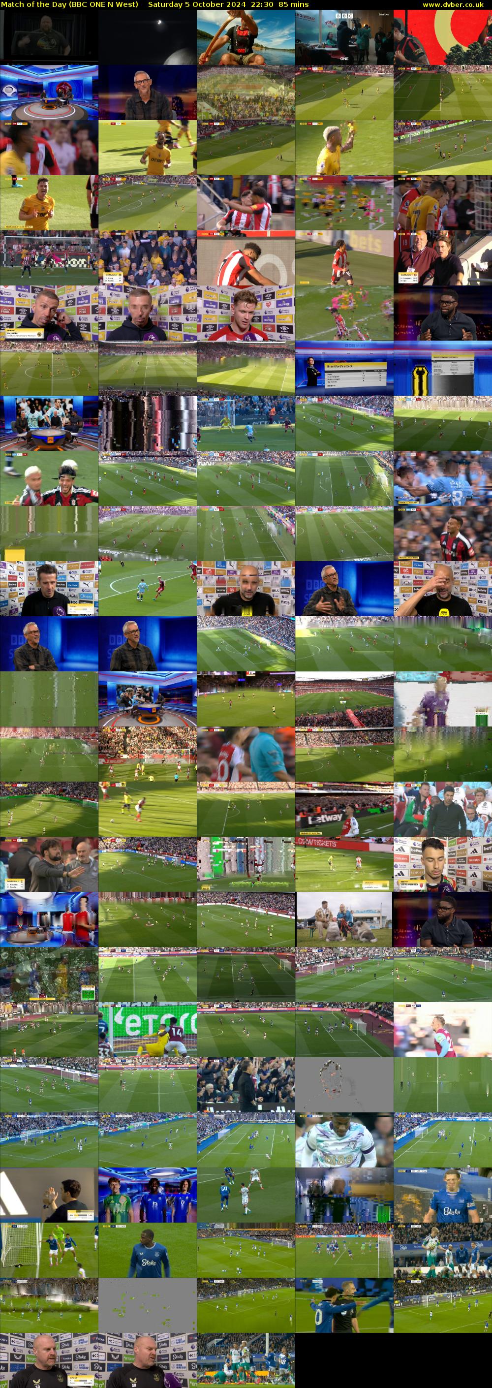 Match of the Day (BBC ONE N West) Saturday 5 October 2024 22:30 - 23:55