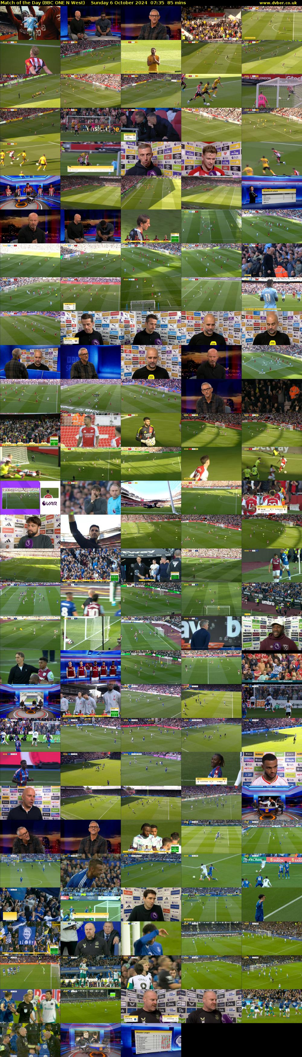 Match of the Day (BBC ONE N West) Sunday 6 October 2024 07:35 - 09:00