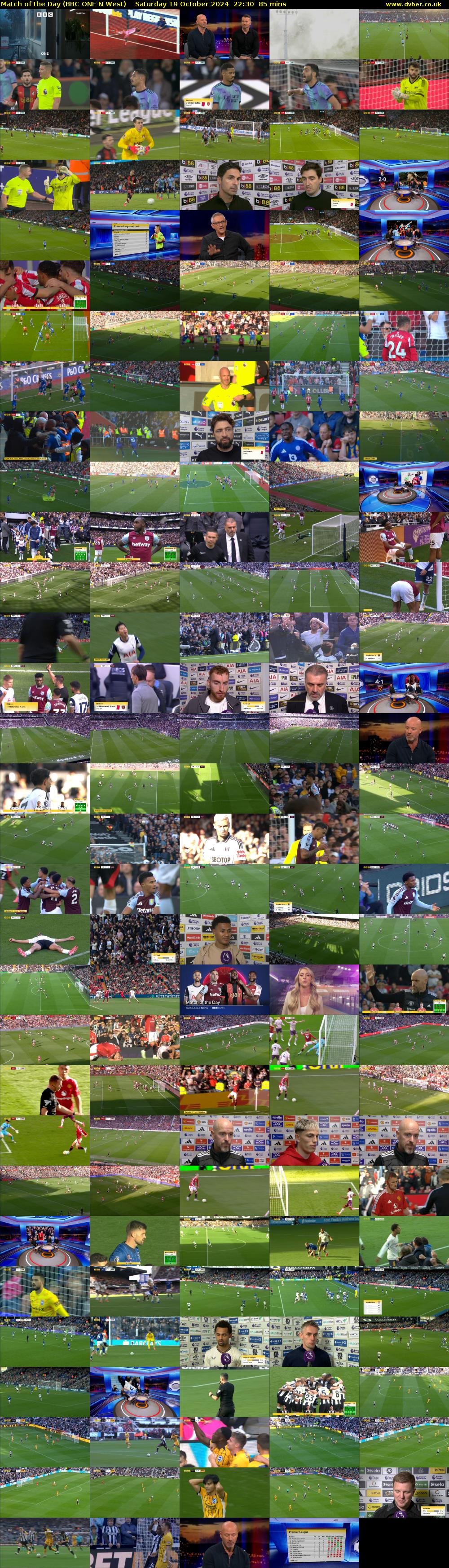 Match of the Day (BBC ONE N West) Saturday 19 October 2024 22:30 - 23:55