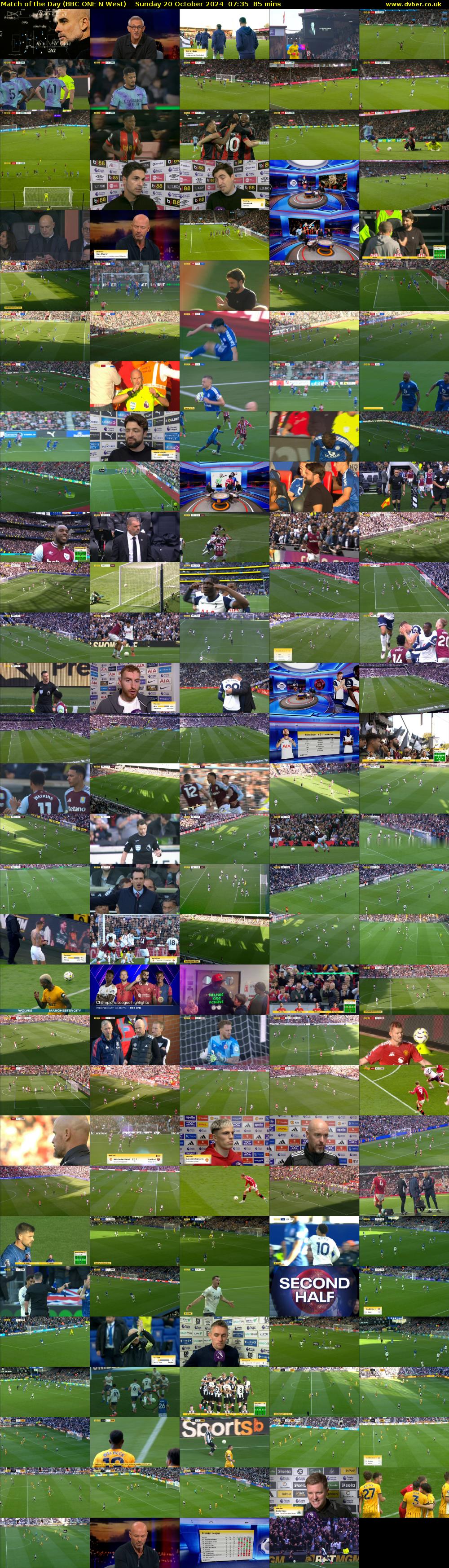 Match of the Day (BBC ONE N West) Sunday 20 October 2024 07:35 - 09:00