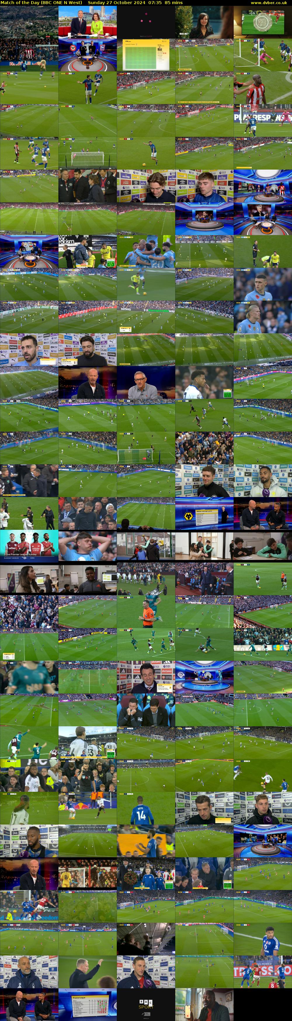 Match of the Day (BBC ONE N West) Sunday 27 October 2024 07:35 - 09:00