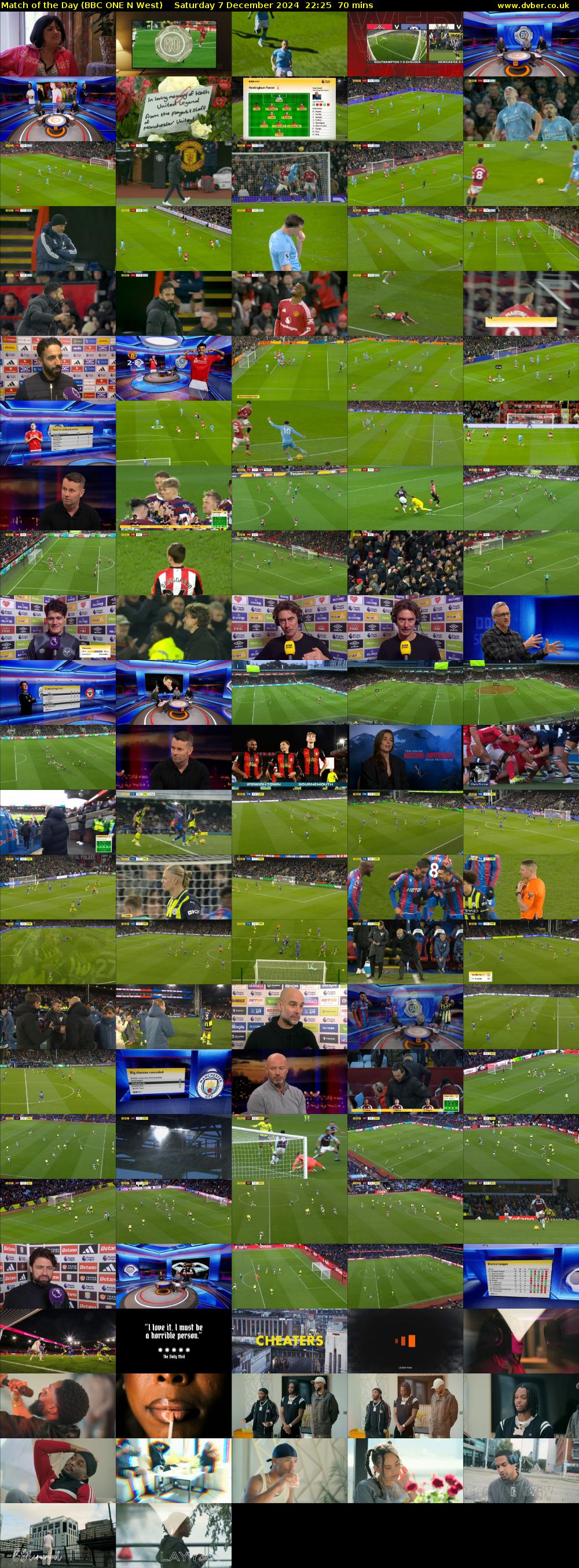 Match of the Day (BBC ONE N West) Saturday 7 December 2024 22:25 - 23:35