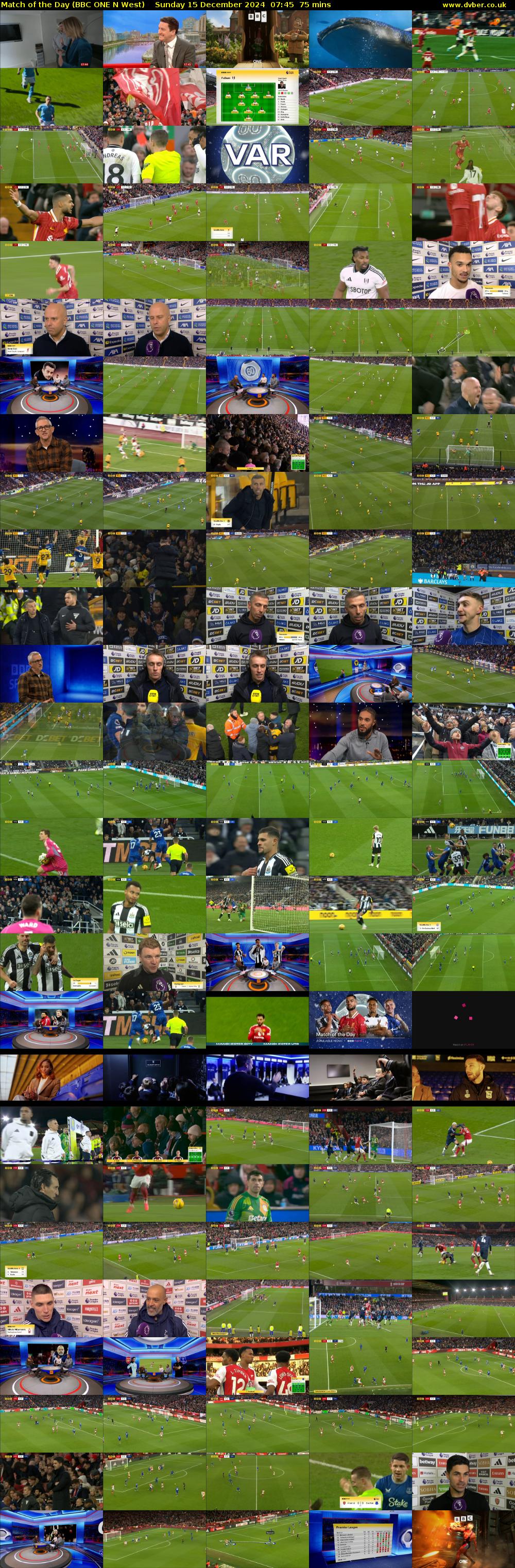 Match of the Day (BBC ONE N West) Sunday 15 December 2024 07:45 - 09:00