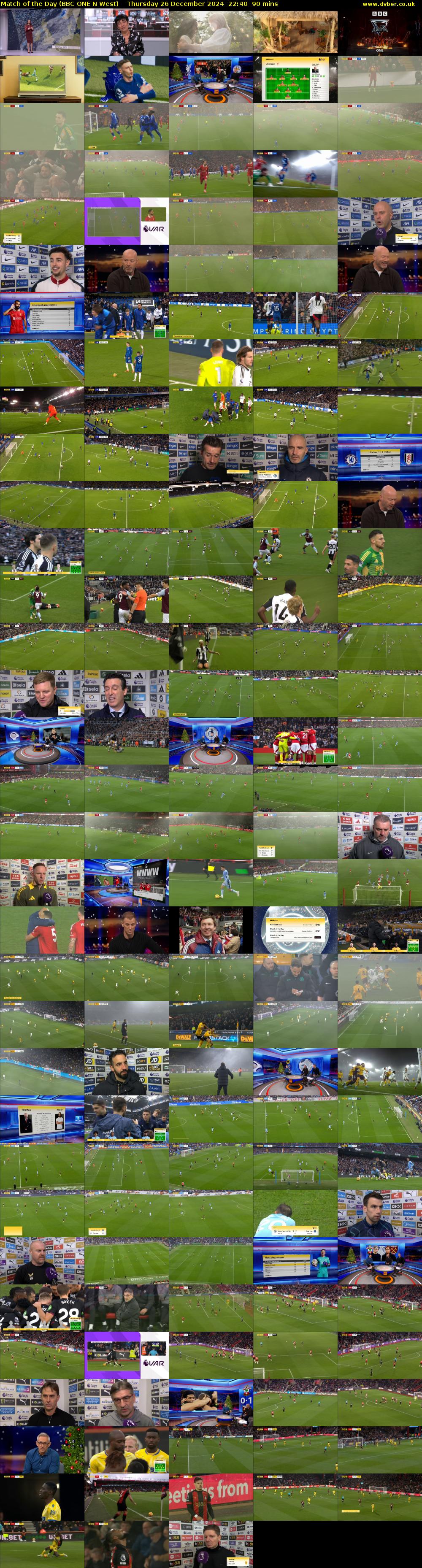 Match of the Day (BBC ONE N West) Thursday 26 December 2024 22:40 - 00:10