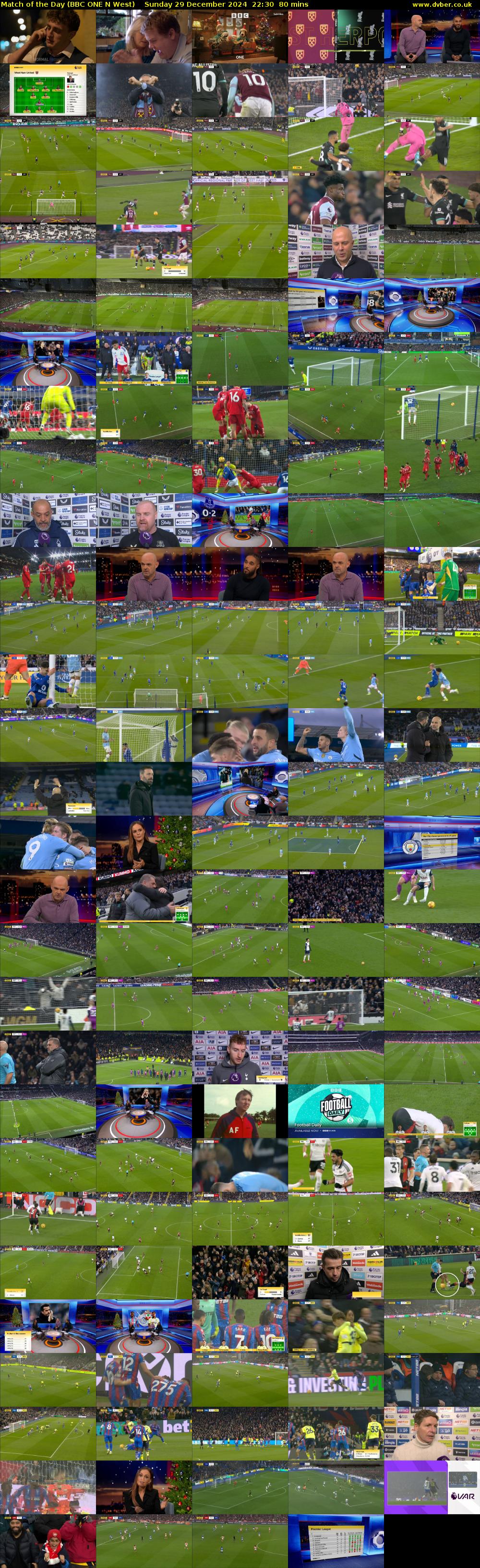 Match of the Day (BBC ONE N West) Sunday 29 December 2024 22:30 - 23:50