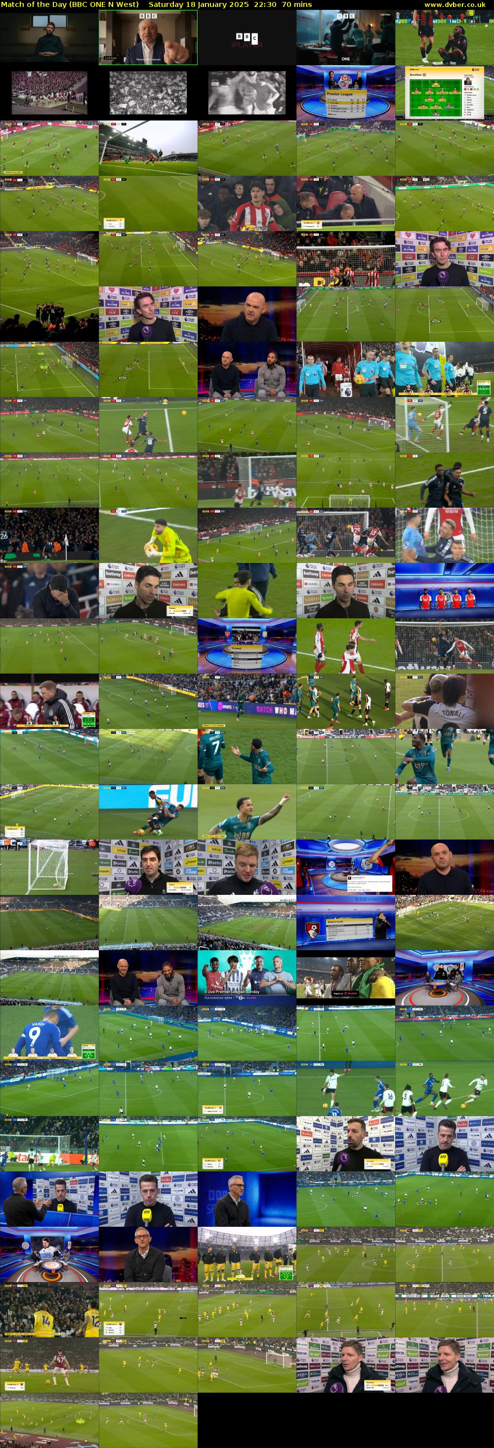 Match of the Day (BBC ONE N West) Saturday 18 January 2025 22:30 - 23:40