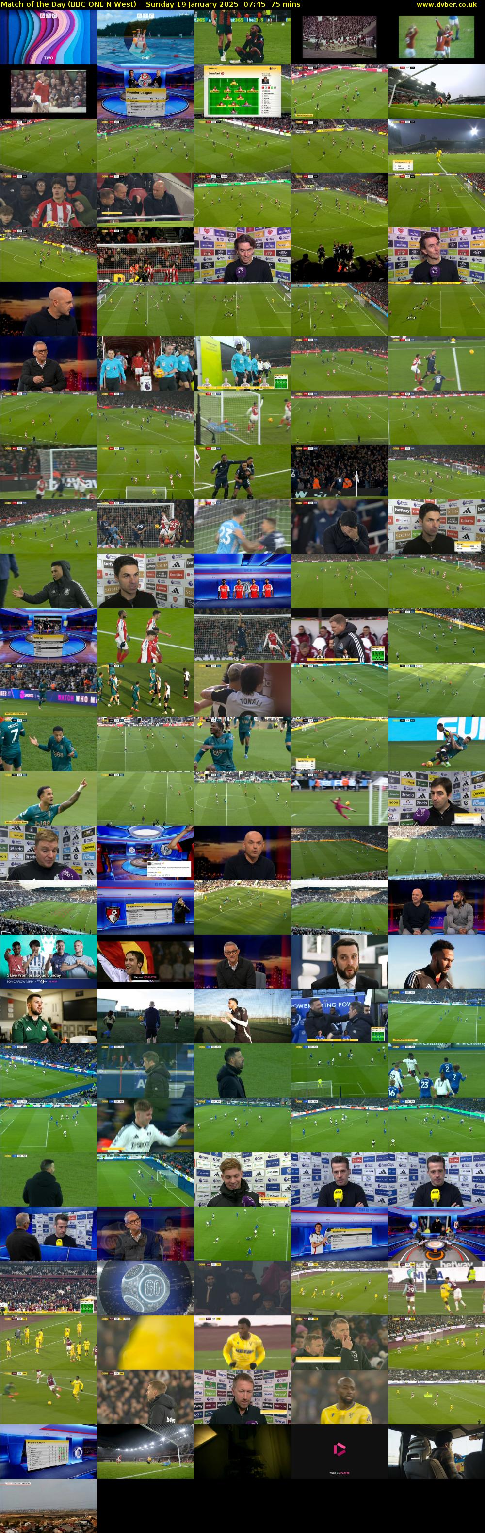 Match of the Day (BBC ONE N West) Sunday 19 January 2025 07:45 - 09:00