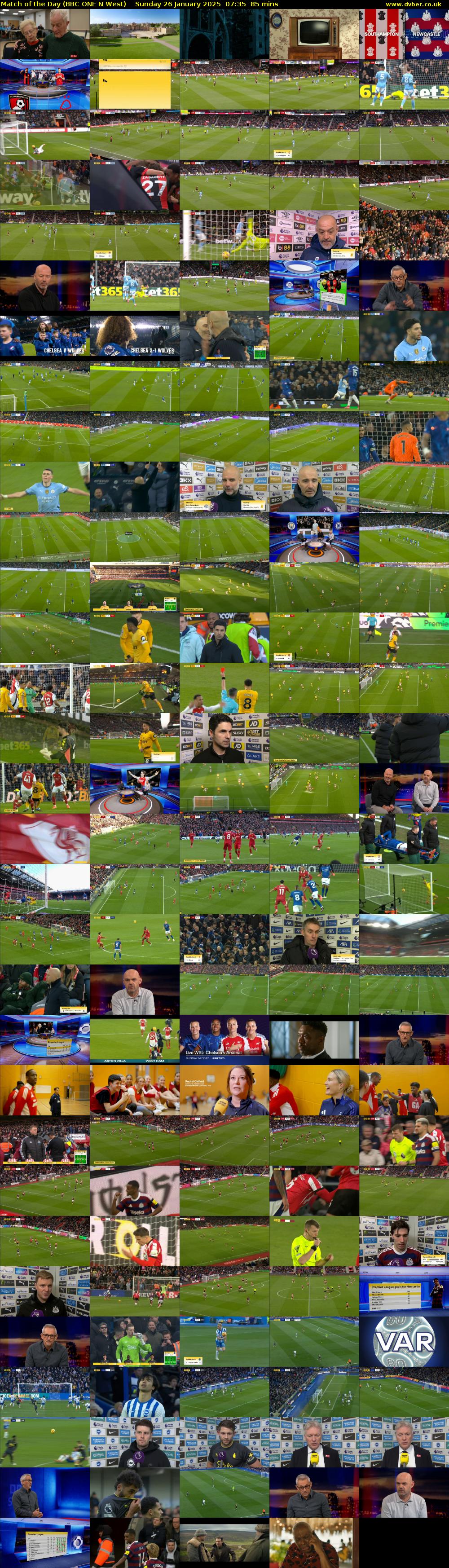 Match of the Day (BBC ONE N West) Sunday 26 January 2025 07:35 - 09:00