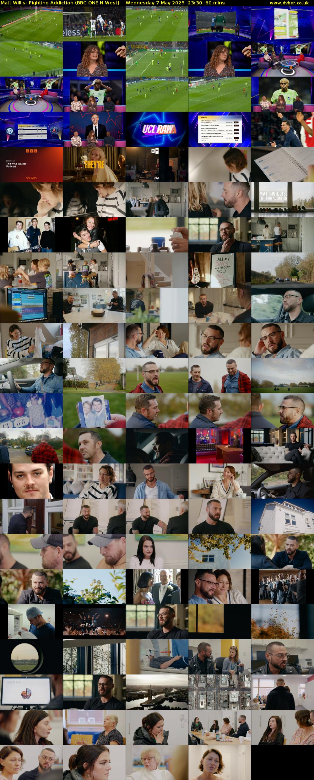 Matt Willis: Fighting Addiction (BBC ONE N West) Wednesday 7 May 2025 23:30 - 00:30