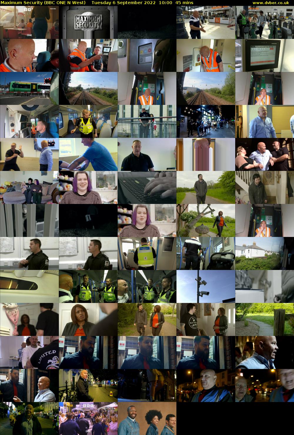 Maximum Security (BBC ONE N West) Tuesday 6 September 2022 10:00 - 10:45