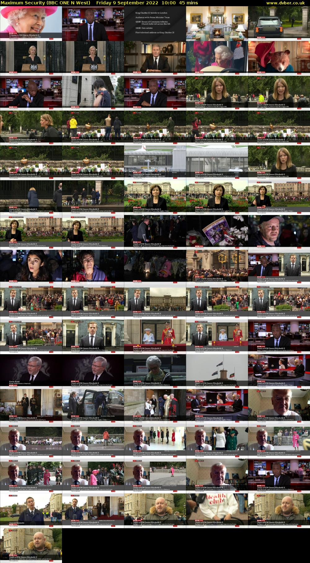 Maximum Security (BBC ONE N West) Friday 9 September 2022 10:00 - 10:45