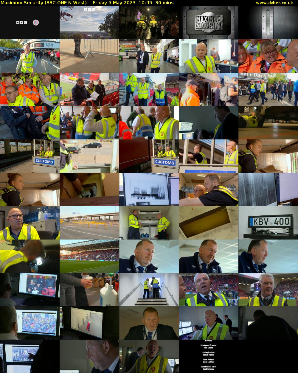Maximum Security (BBC ONE N West) Friday 5 May 2023 10:45 - 11:15