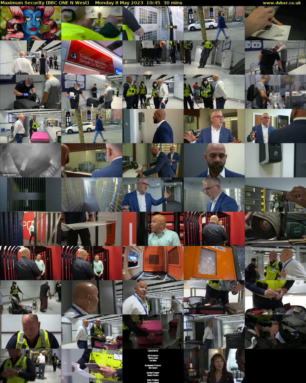 Maximum Security (BBC ONE N West) Monday 8 May 2023 10:45 - 11:15
