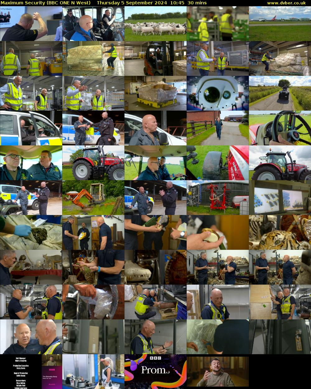 Maximum Security (BBC ONE N West) Thursday 5 September 2024 10:45 - 11:15