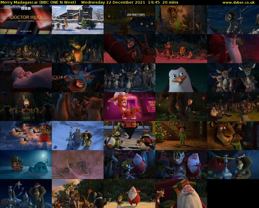 Merry Madagascar (BBC ONE N West) Wednesday 22 December 2021 14:45 - 15:05