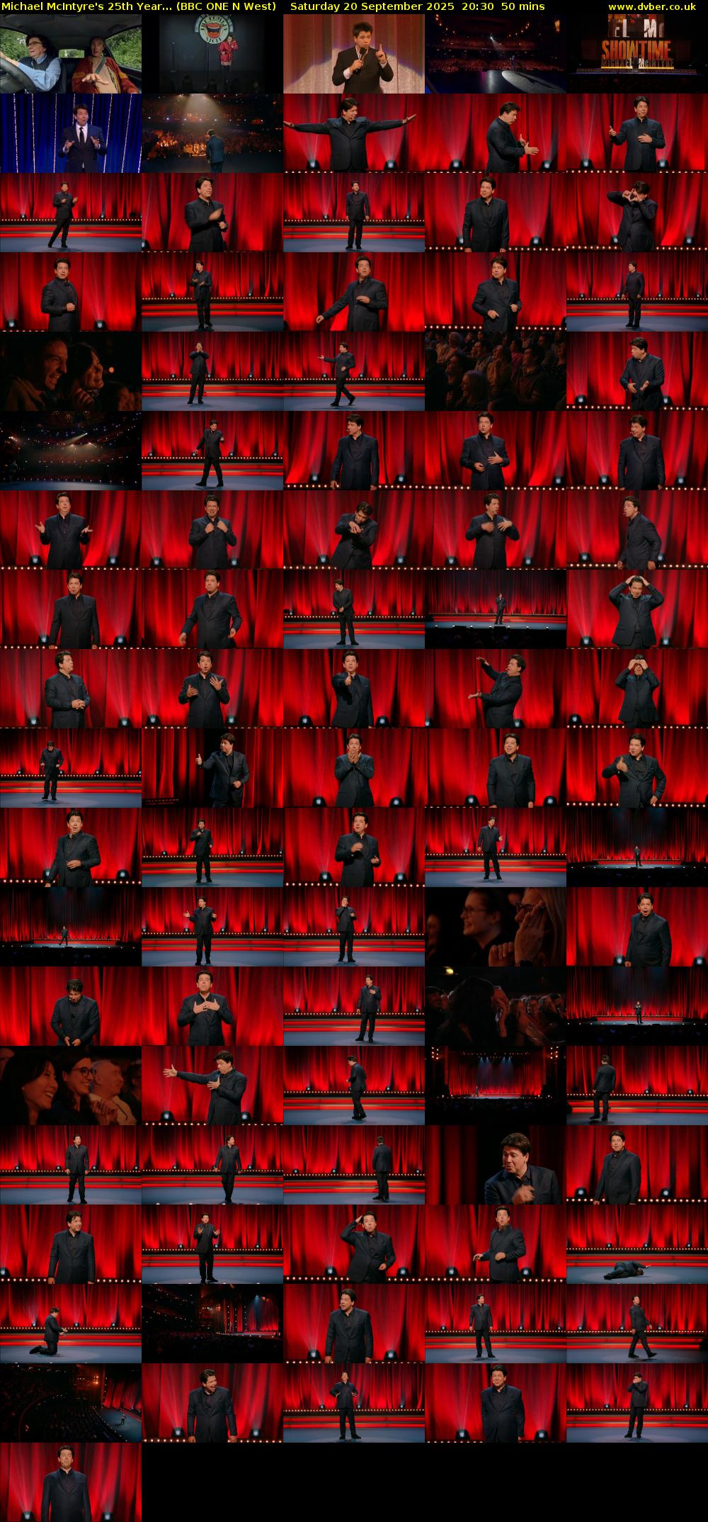 Michael McIntyre's 25th Year... (BBC ONE N West) Saturday 20 September 2025 20:30 - 21:20