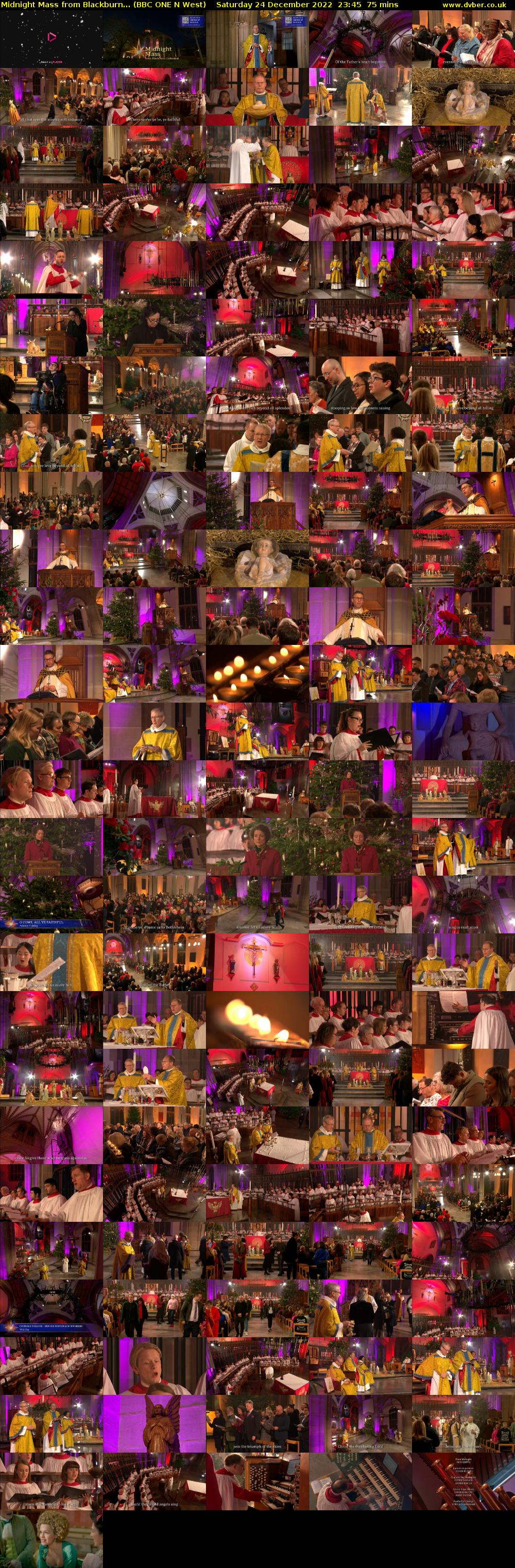Midnight Mass from Blackburn... (BBC ONE N West) Saturday 24 December 2022 23:45 - 01:00