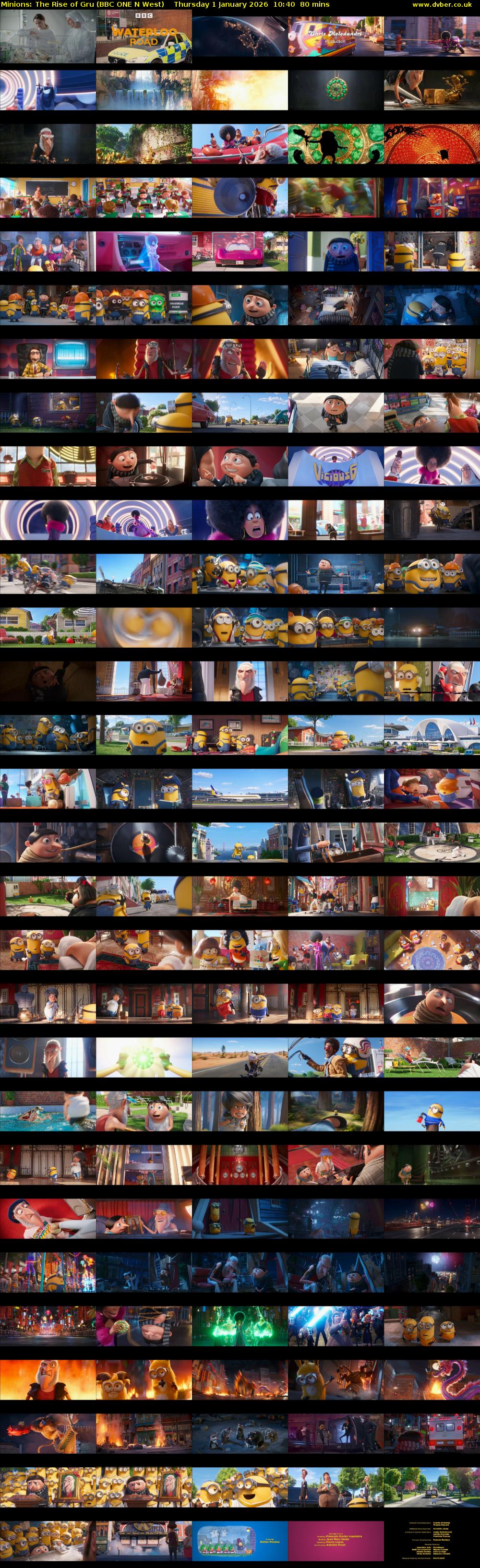 Minions: The Rise of Gru (BBC ONE N West) Thursday 1 January 2026 10:40 - 12:00