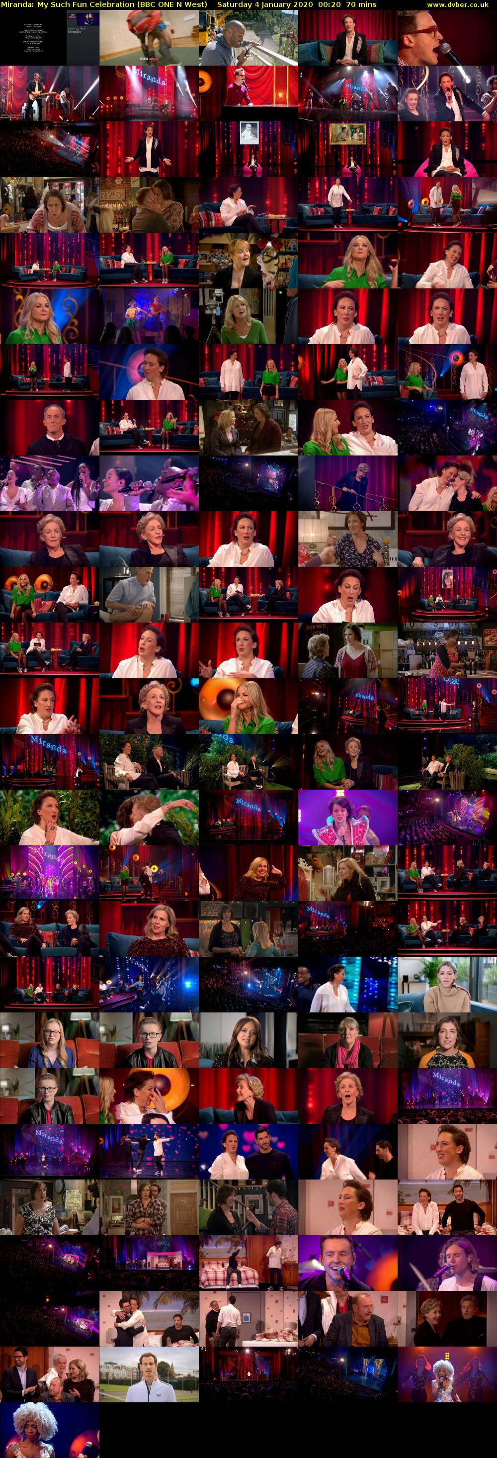 Miranda: My Such Fun Celebration (BBC ONE N West) Saturday 4 January 2020 00:20 - 01:30