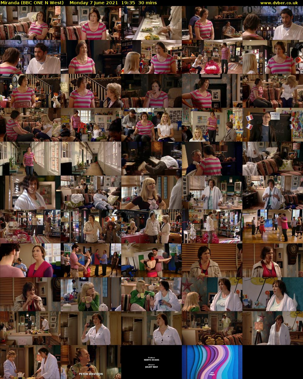 Miranda (BBC ONE N West) Monday 7 June 2021 19:35 - 20:05