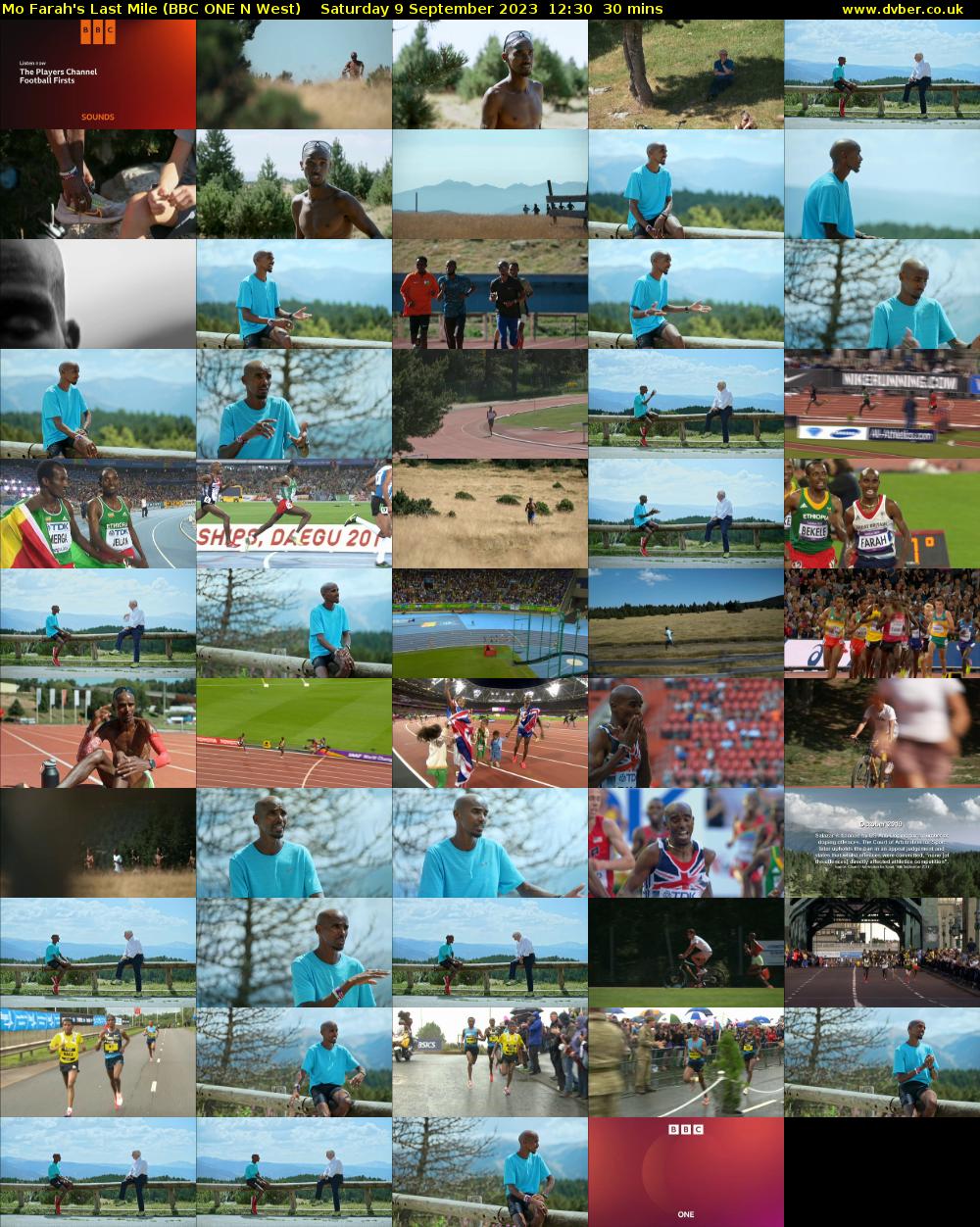 Mo Farah's Last Mile (BBC ONE N West) Saturday 9 September 2023 12:30 - 13:00