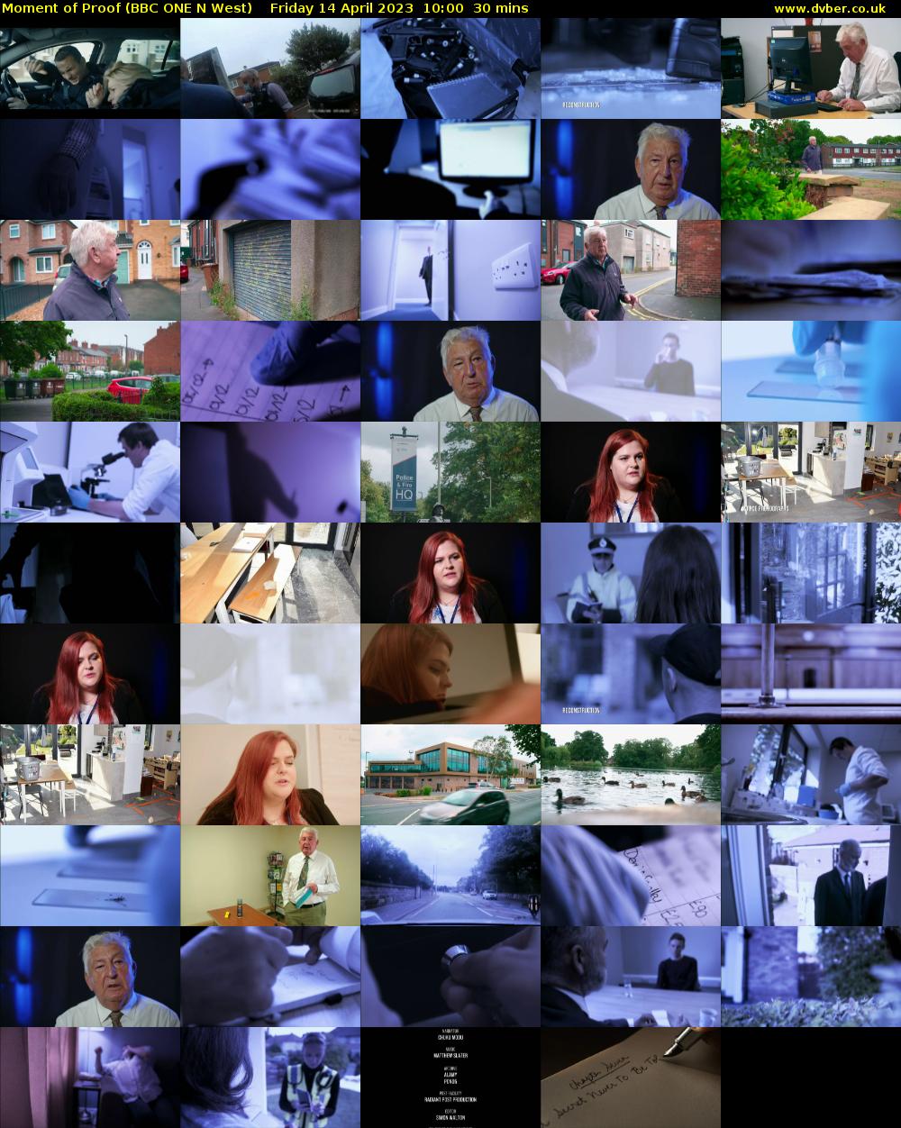 Moment of Proof (BBC ONE N West) Friday 14 April 2023 10:00 - 10:30
