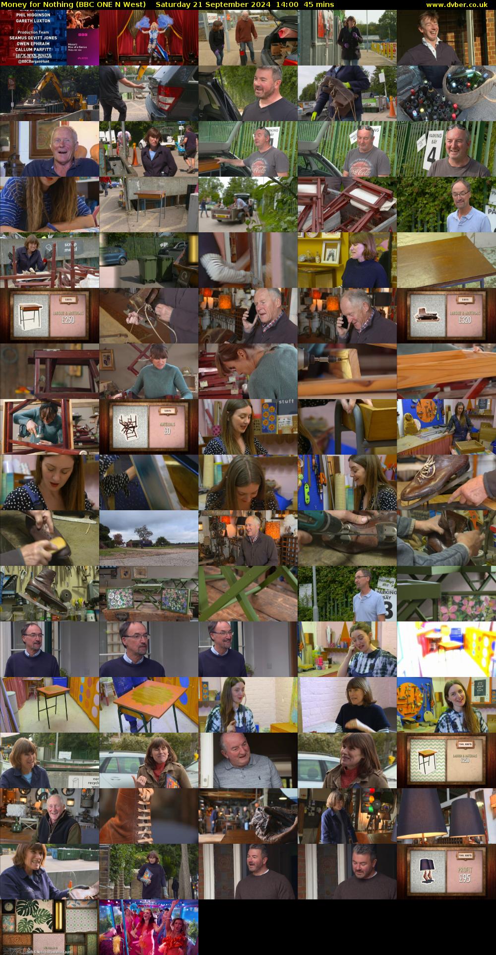 Money for Nothing (BBC ONE N West) Saturday 21 September 2024 14:00 - 14:45