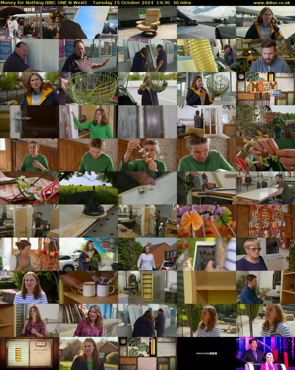 Money for Nothing (BBC ONE N West) Tuesday 15 October 2024 14:30 - 15:00