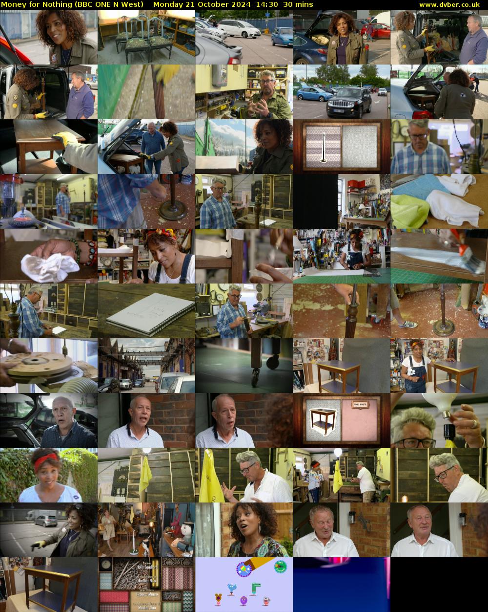 Money for Nothing (BBC ONE N West) Monday 21 October 2024 14:30 - 15:00