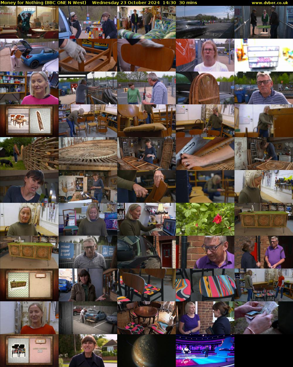 Money for Nothing (BBC ONE N West) Wednesday 23 October 2024 14:30 - 15:00