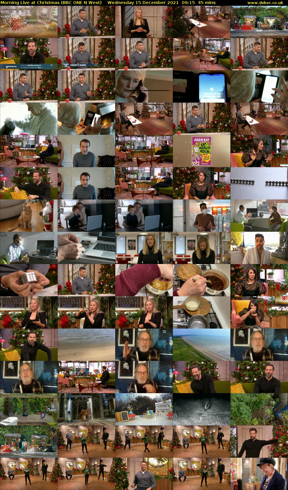 Morning Live at Christmas (BBC ONE N West) Wednesday 15 December 2021 09:15 - 10:00