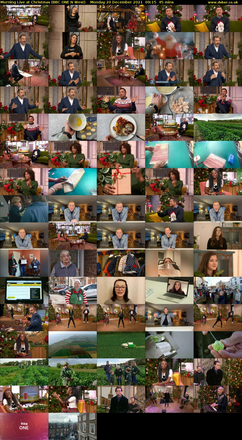 Morning Live at Christmas (BBC ONE N West) Monday 20 December 2021 09:15 - 10:00