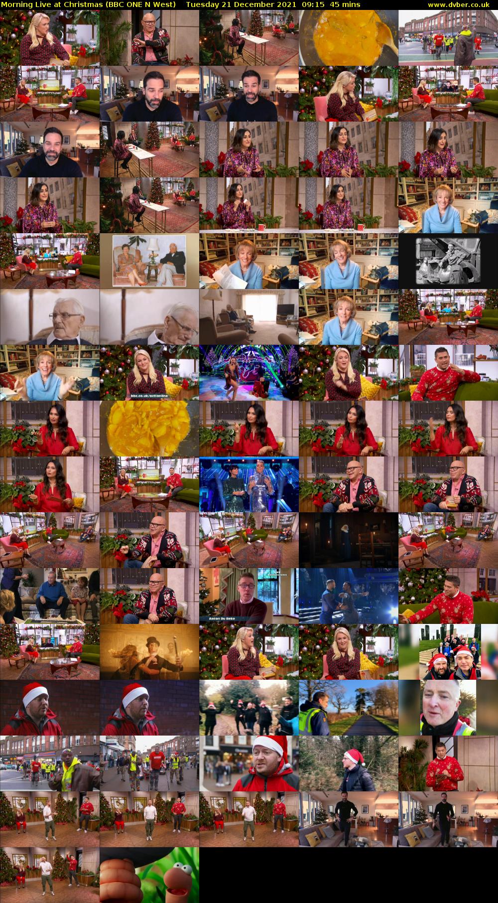 Morning Live at Christmas (BBC ONE N West) Tuesday 21 December 2021 09:15 - 10:00