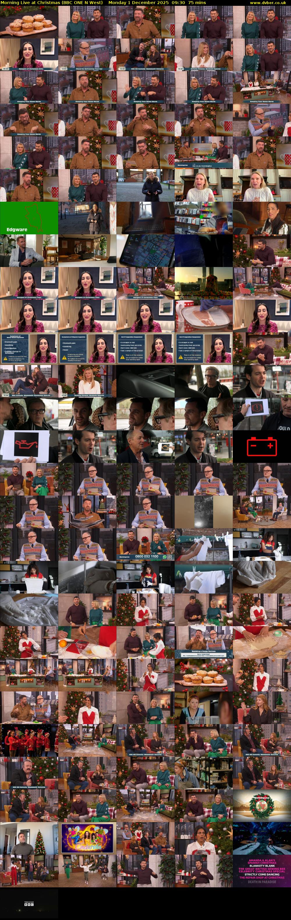 Morning Live at Christmas (BBC ONE N West) Monday 1 December 2025 09:30 - 10:45