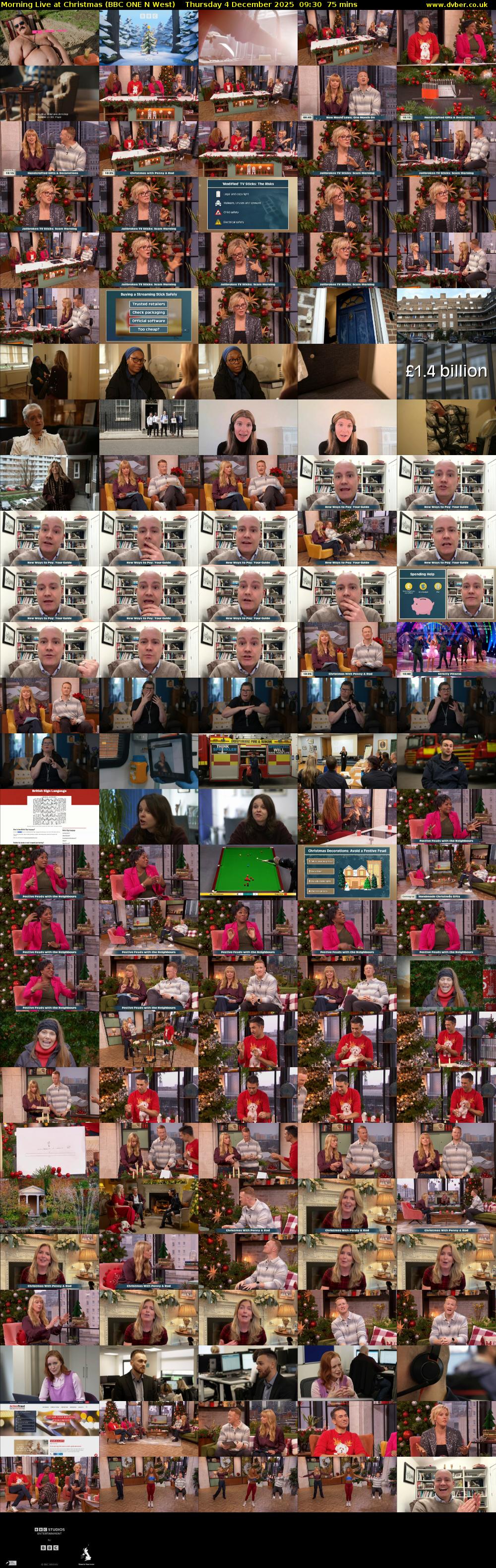 Morning Live at Christmas (BBC ONE N West) Thursday 4 December 2025 09:30 - 10:45