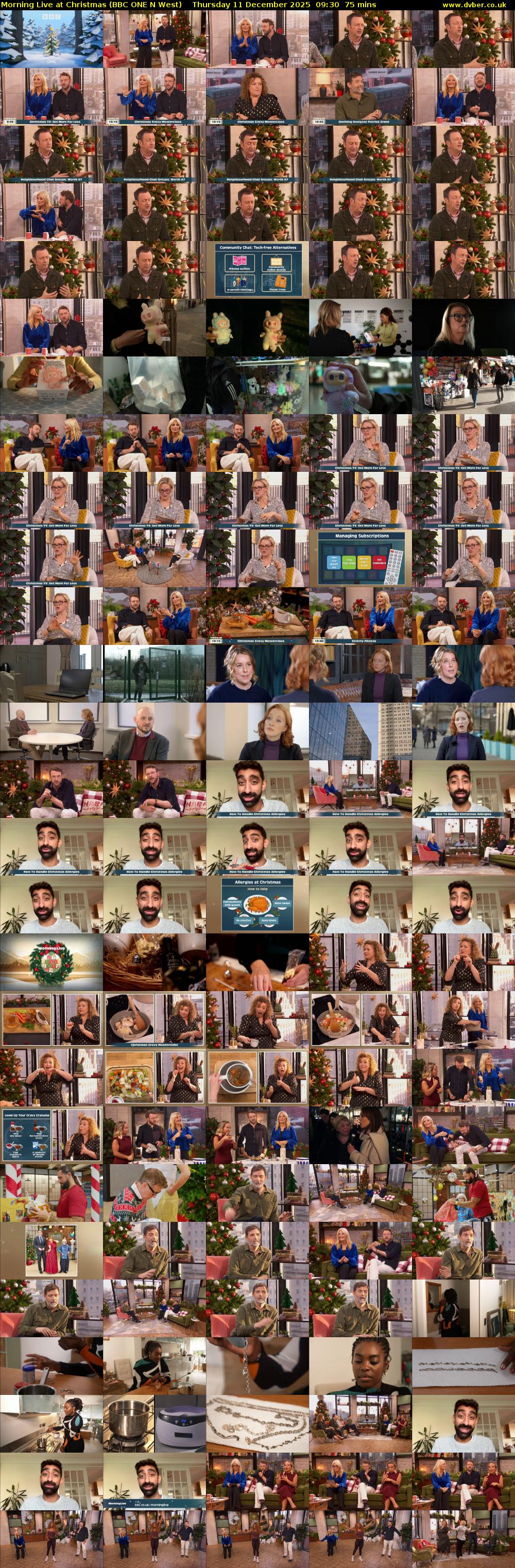 Morning Live at Christmas (BBC ONE N West) Thursday 11 December 2025 09:30 - 10:45