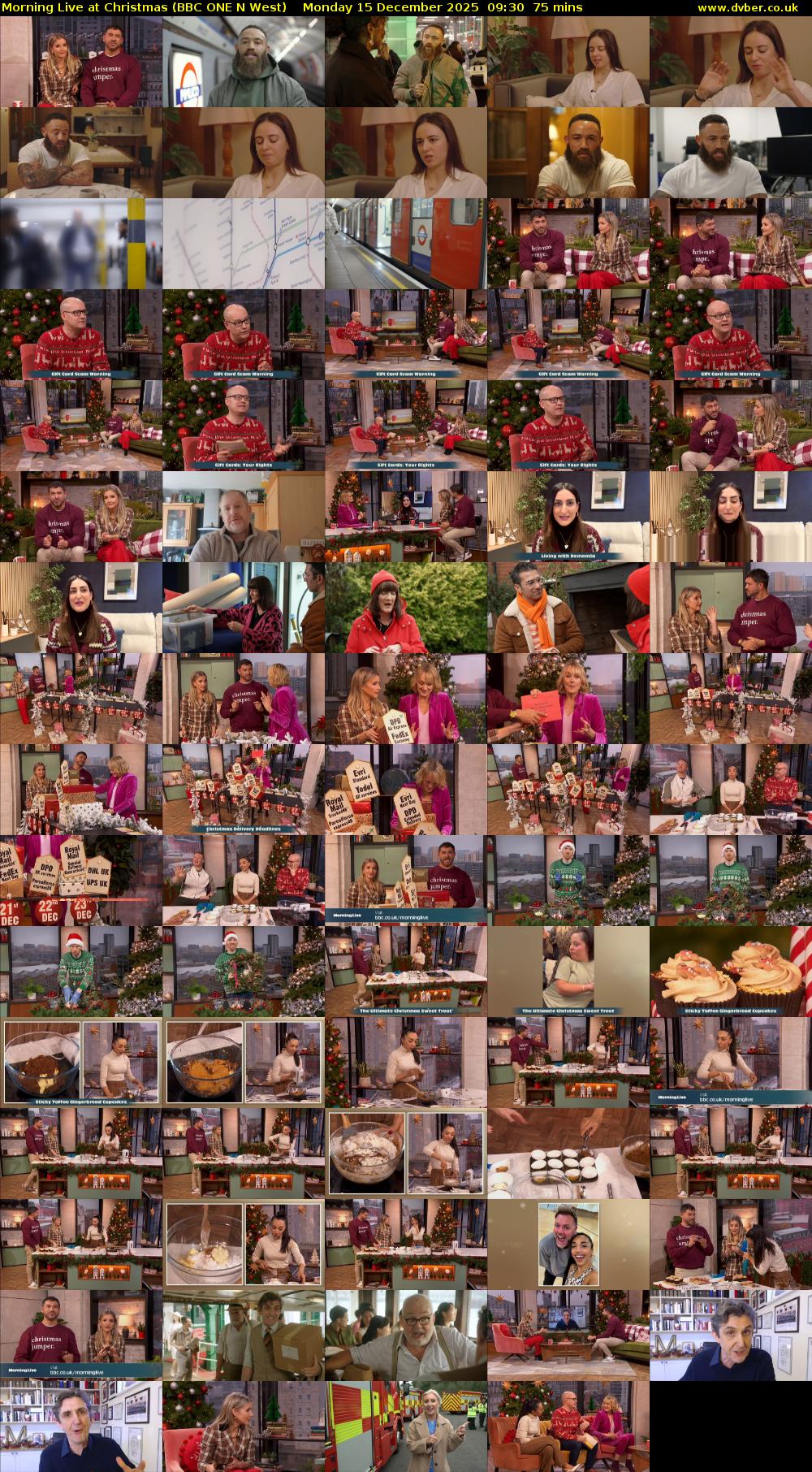 Morning Live at Christmas (BBC ONE N West) Monday 15 December 2025 09:30 - 10:45