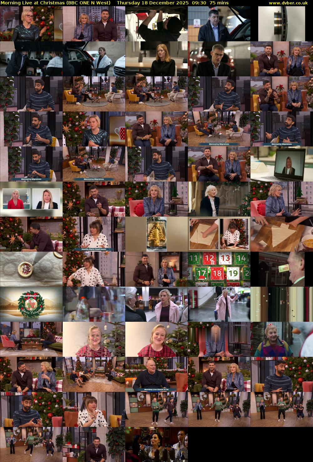 Morning Live at Christmas (BBC ONE N West) Thursday 18 December 2025 09:30 - 10:45