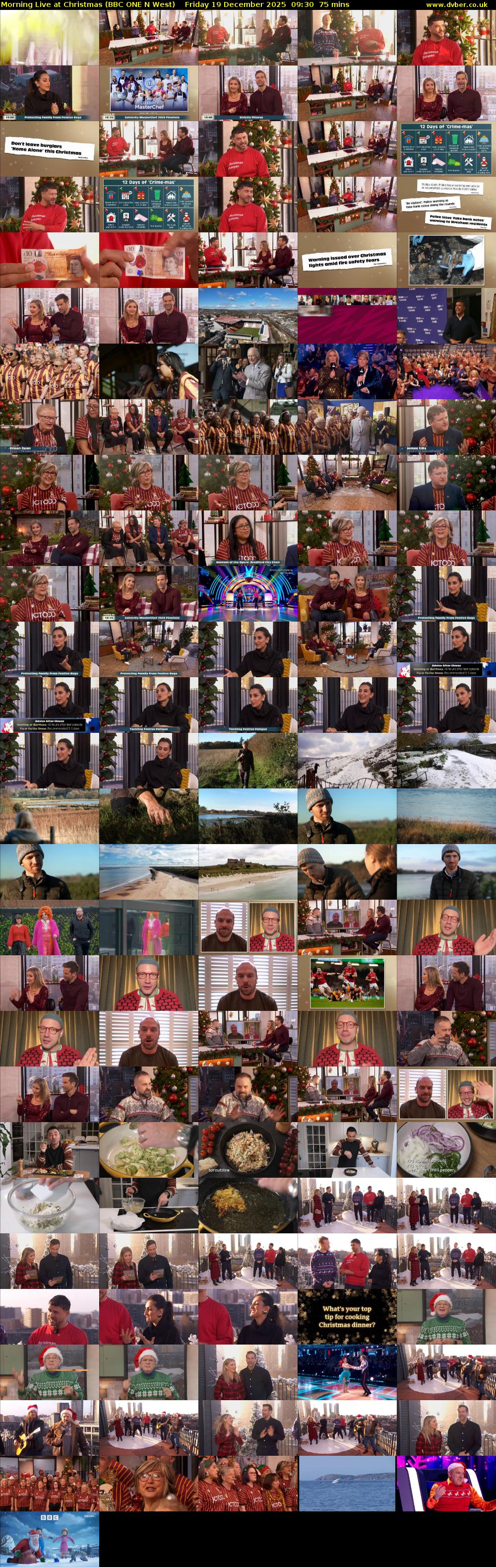 Morning Live at Christmas (BBC ONE N West) Friday 19 December 2025 09:30 - 10:45