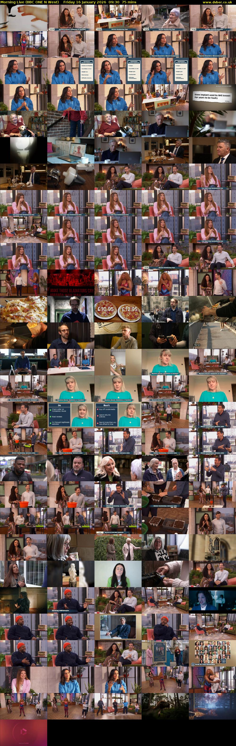 Morning Live (BBC ONE N West) Friday 16 January 2026 09:30 - 10:45