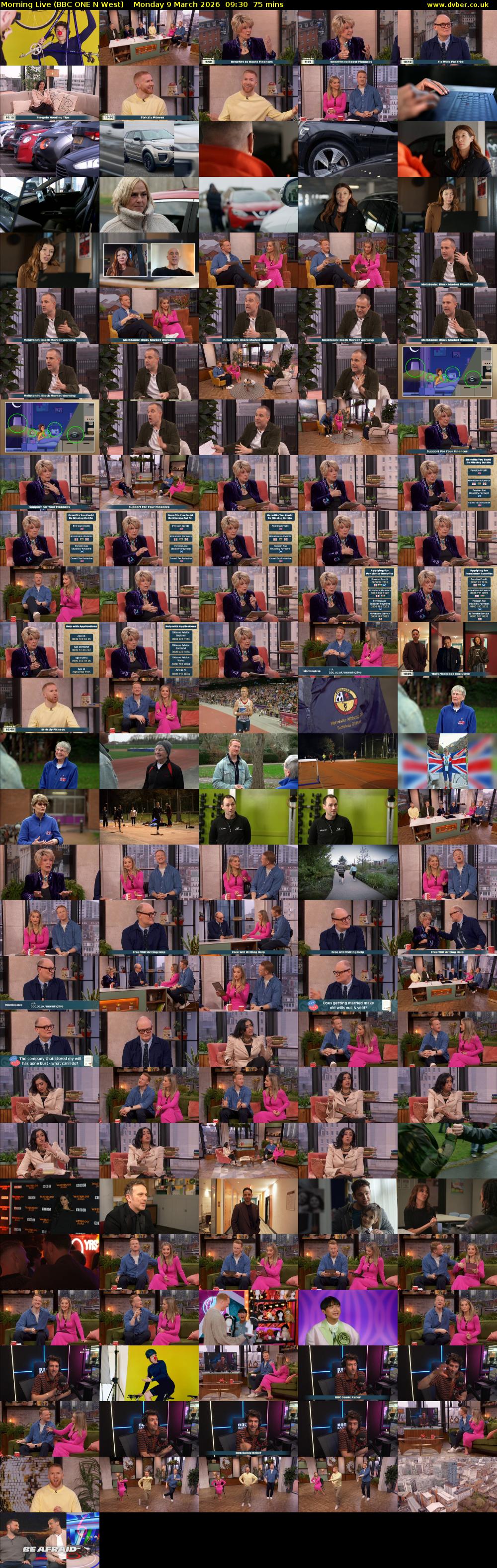 Morning Live (BBC ONE N West) Monday 9 March 2026 09:30 - 10:45