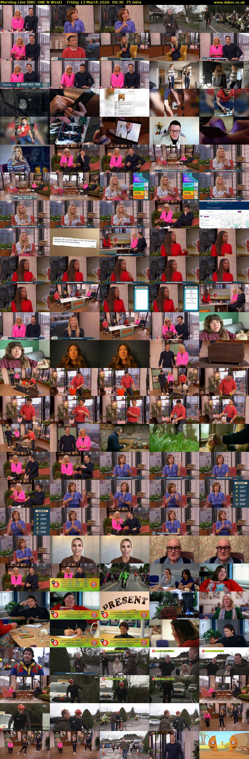 Morning Live (BBC ONE N West) Friday 13 March 2026 09:30 - 10:45