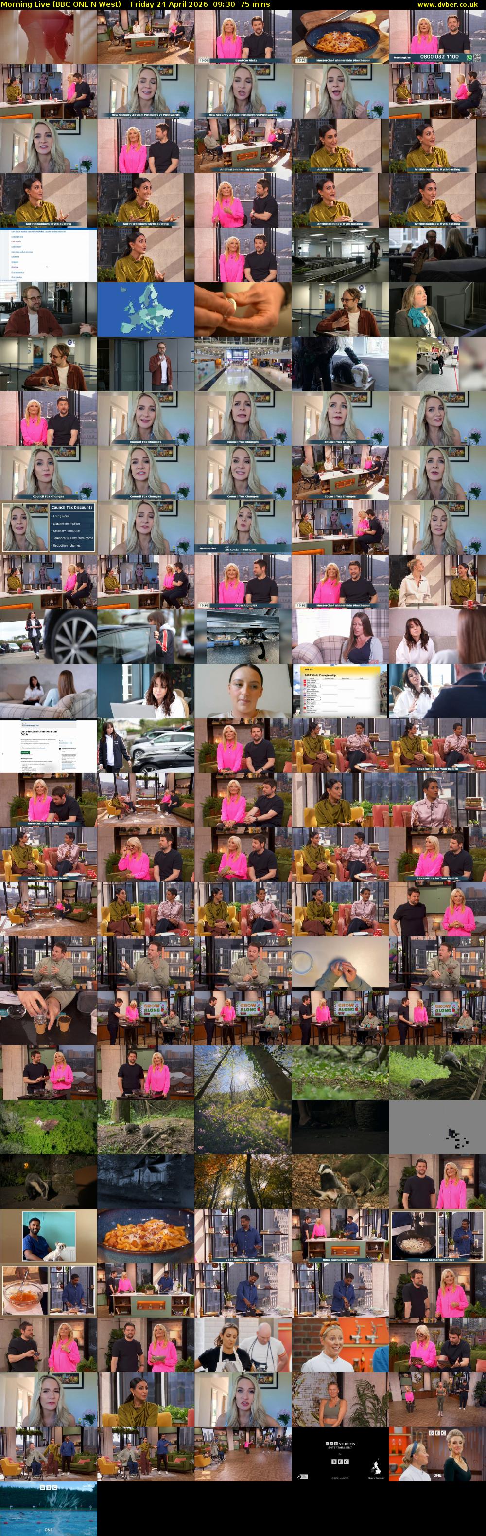 Morning Live (BBC ONE N West) Friday 24 April 2026 09:30 - 10:45