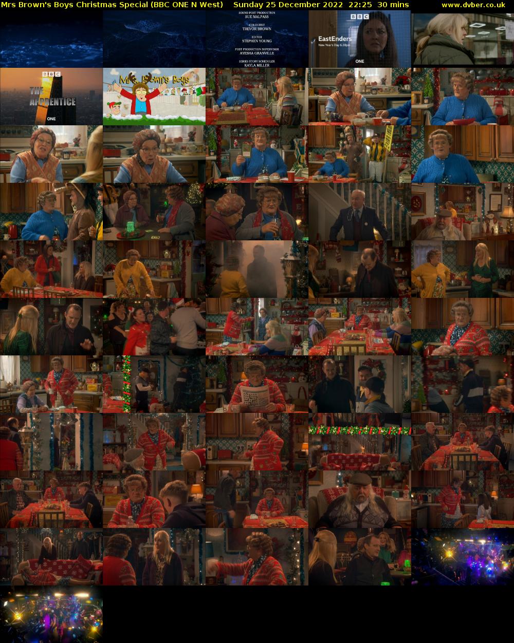 Mrs Brown's Boys Christmas Special (BBC ONE N West) Sunday 25 December 2022 22:25 - 22:55