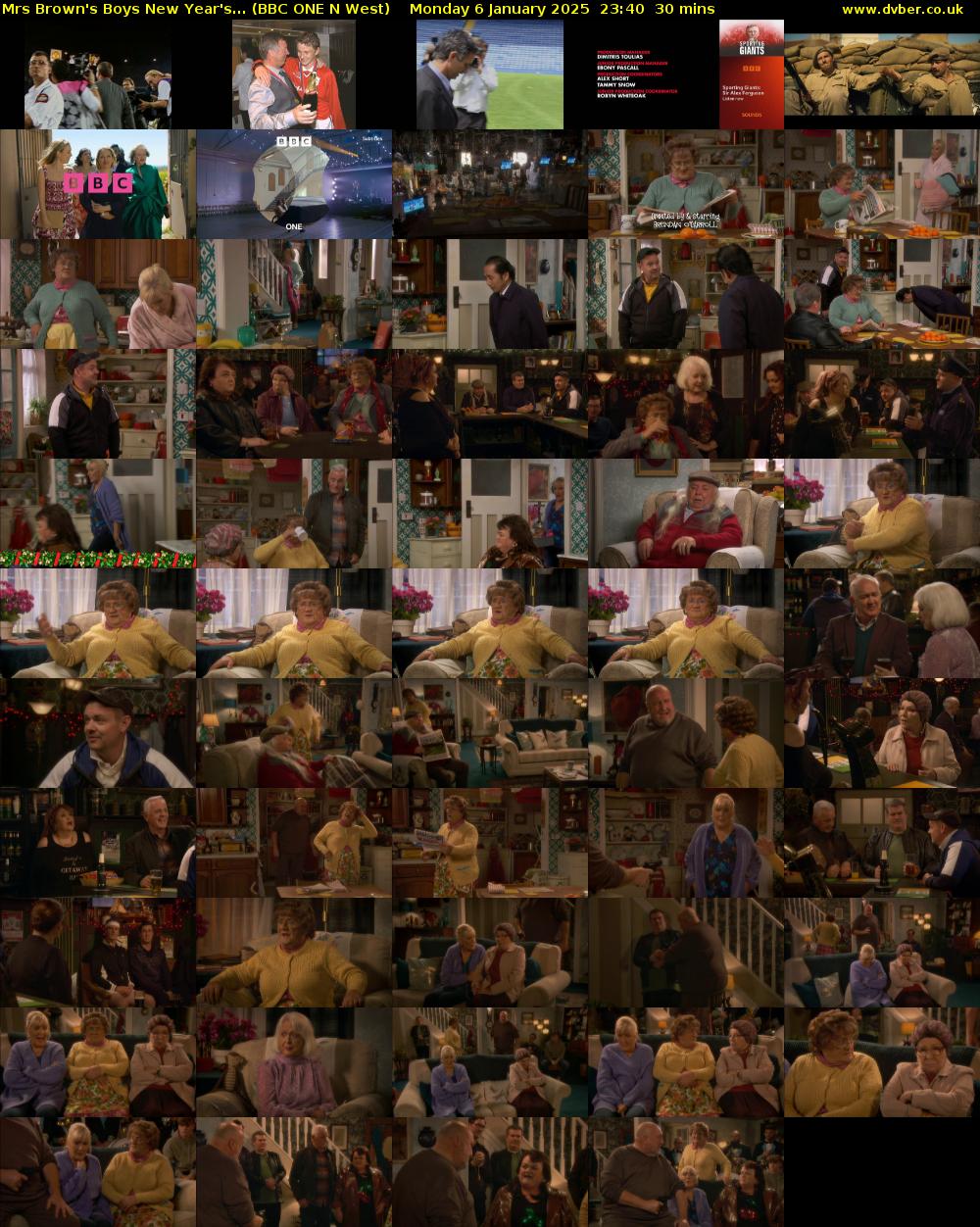 Mrs Brown's Boys New Year's... (BBC ONE N West) Monday 6 January 2025 23:40 - 00:10