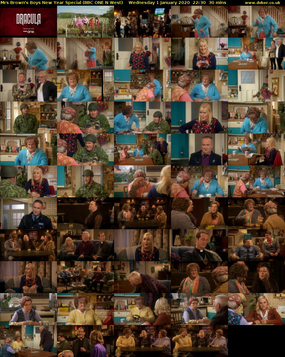 Mrs Brown's Boys New Year Special (BBC ONE N West) Wednesday 1 January 2020 22:30 - 23:00