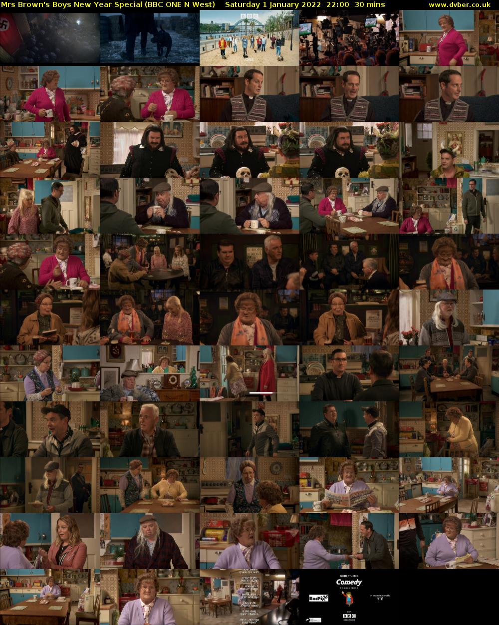 Mrs Brown's Boys New Year Special (BBC ONE N West) Saturday 1 January 2022 22:00 - 22:30