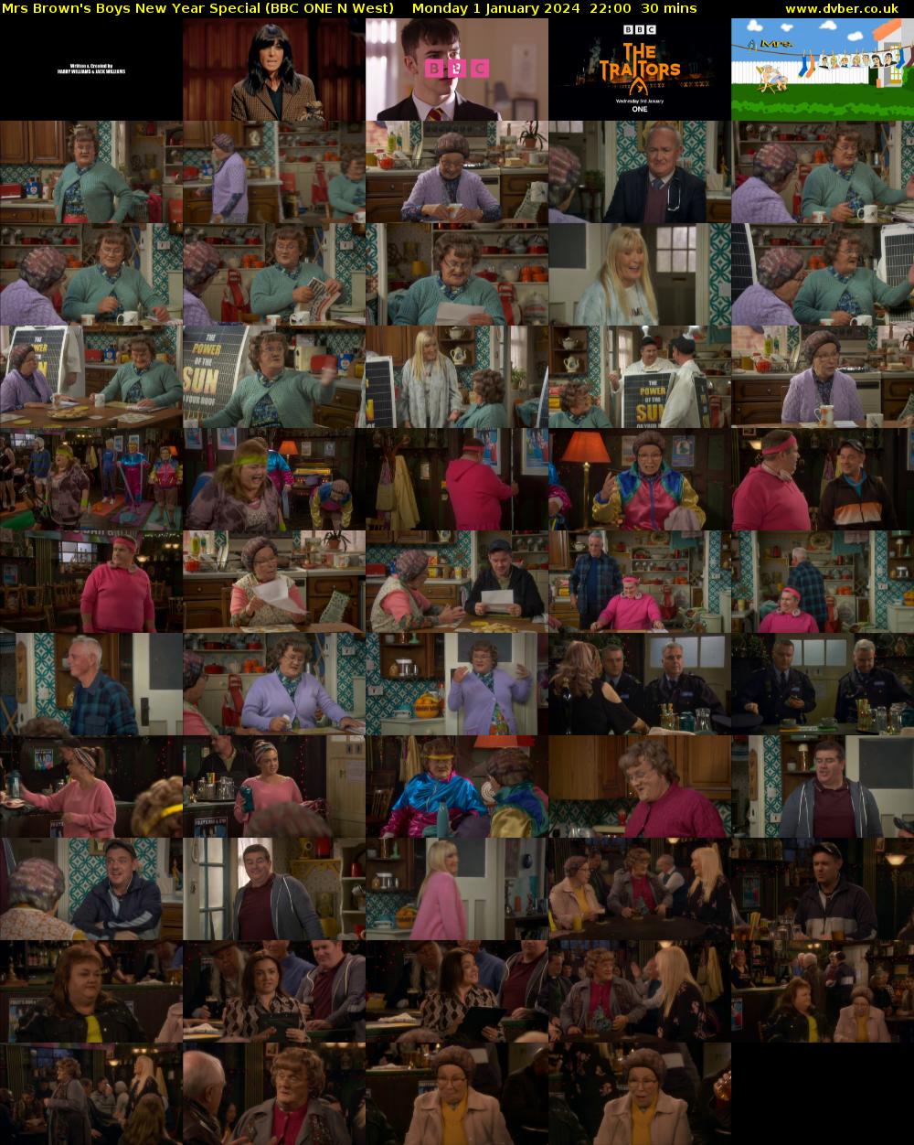 Mrs Brown's Boys New Year Special (BBC ONE N West) Monday 1 January 2024 22:00 - 22:30
