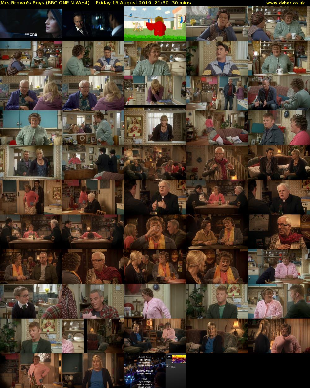 Mrs Brown's Boys (BBC ONE N West) Friday 16 August 2019 21:30 - 22:00